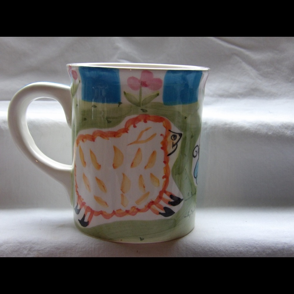 Vintage WCL Large Hand Painted Sheep Mug/Cup